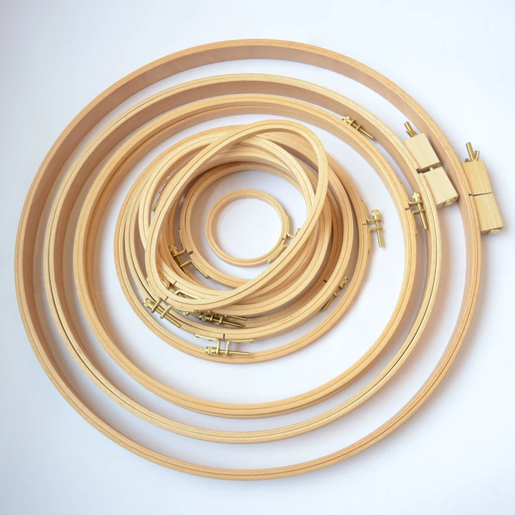 
New products high quantity bamboo embroidery hoop with round frame for promotional gifts made in china 