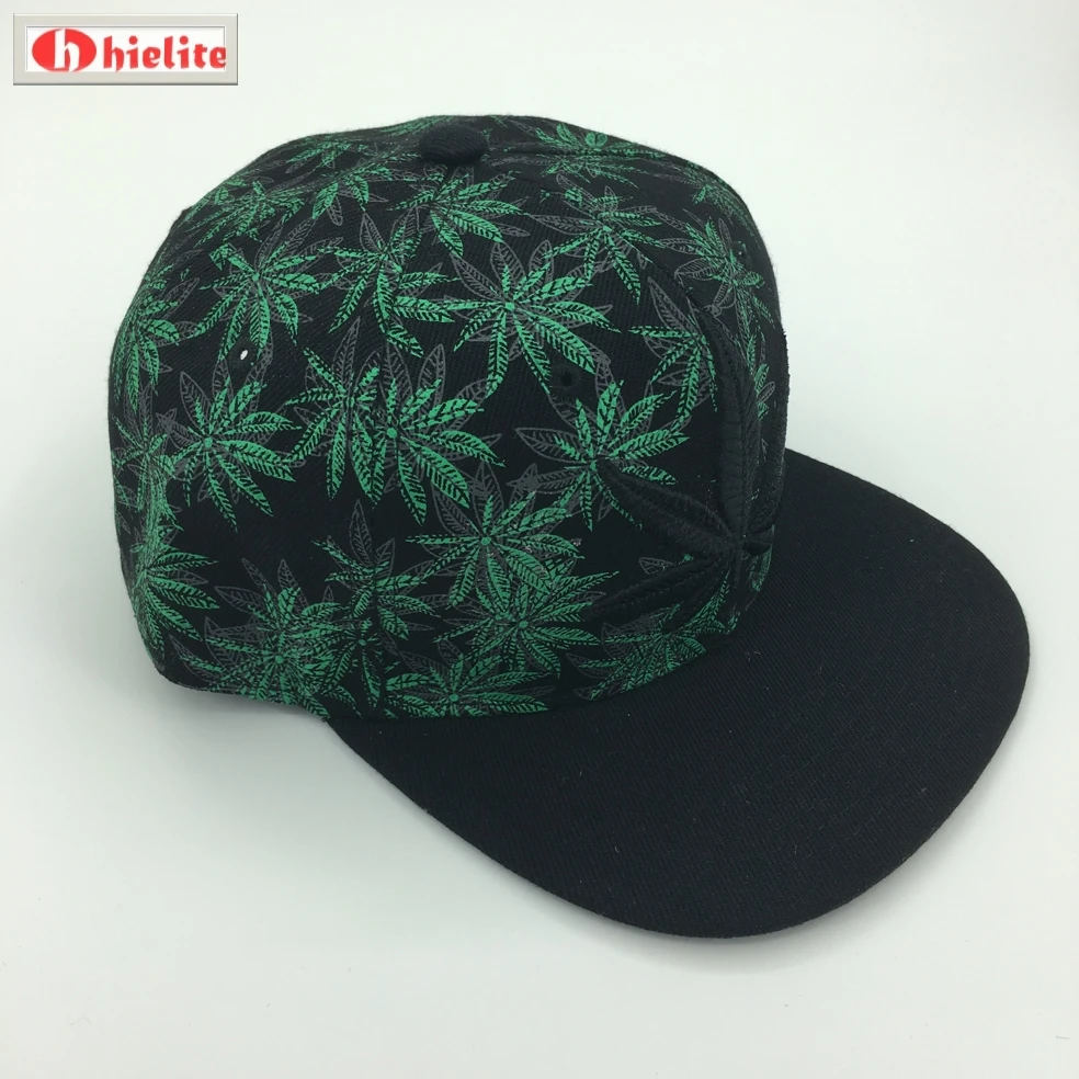 fashion hip hop style flat brim camo hawaiian floral print swag snapback hats with flat brim