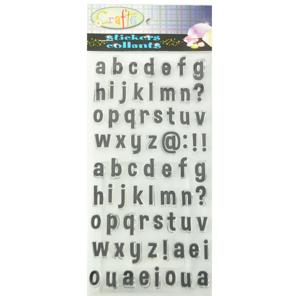 DIY lower case letter clear alphabet stamp for scrapbooking