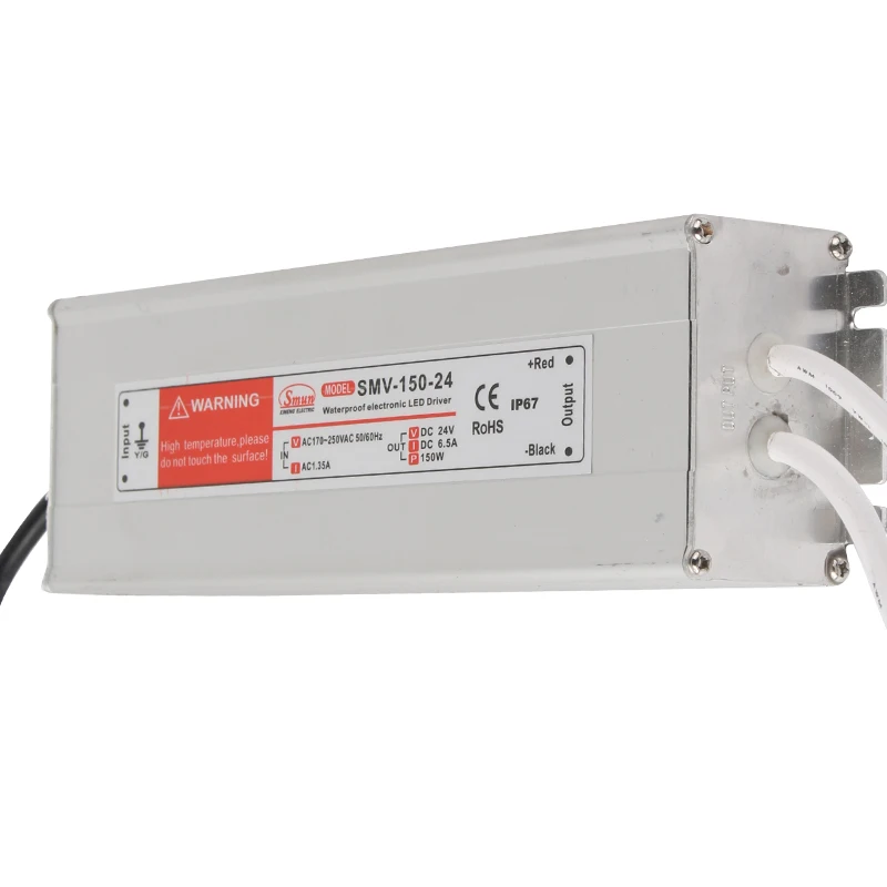 SMUN SMV-150-24 150W 24VDC 6.25A Single Output Waterproof LED Driver Outdoor SMPS