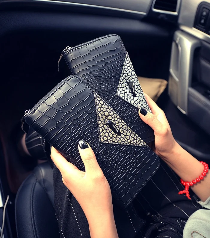 2021 Ladies Fashion Crocodile Print PU Leather Zipper Around Wallet Girls Leopard Purse Wholesale For All Season