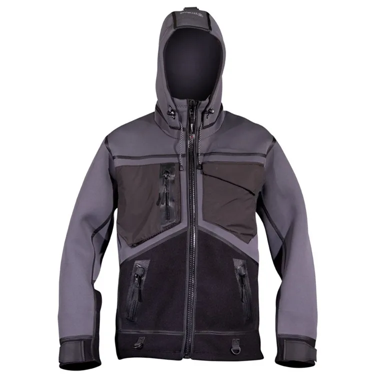 Неопреновая Мужская водонепроницаемая рыболовная куртка с карманами