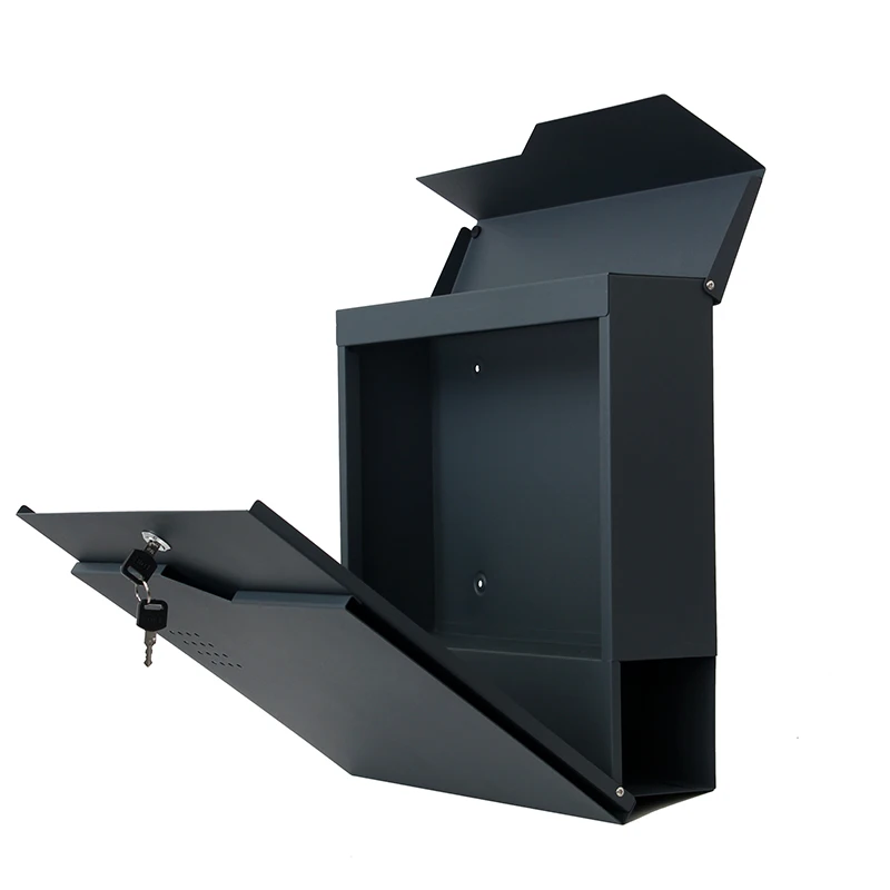 
Mailing Boxes Packaging Ash Coal Color Customized Wall Mounted Mail Boxes 