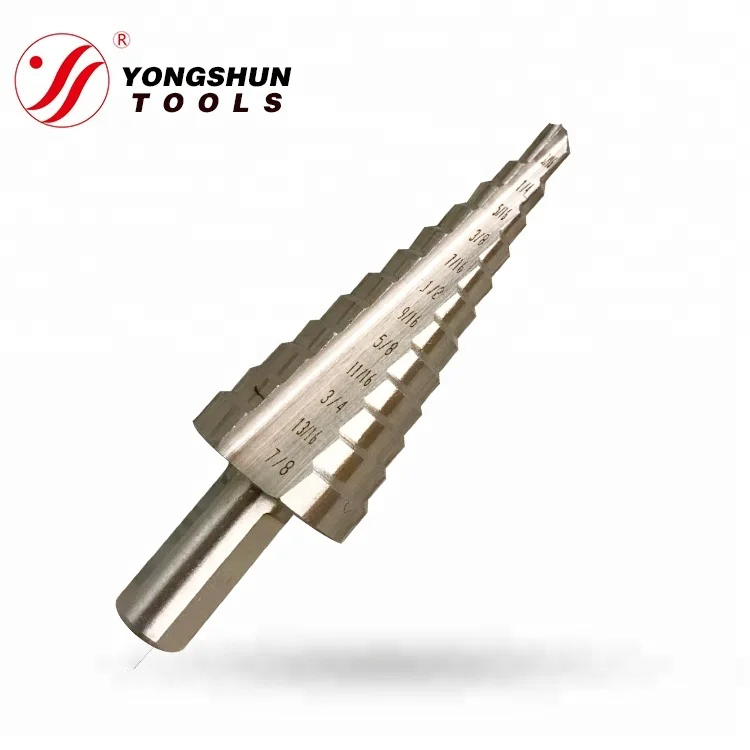 
Quick Load Straight Flute HSS Step Drill Bit White Finished For Metal Drilling High Cost-effective 