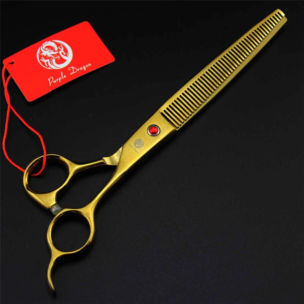 7.5 inch Professional Pet Scissors Thinning Shears Japan High Quality Cat Dog Grooming Scissors Hair Cutting Tool Tijeras Silver