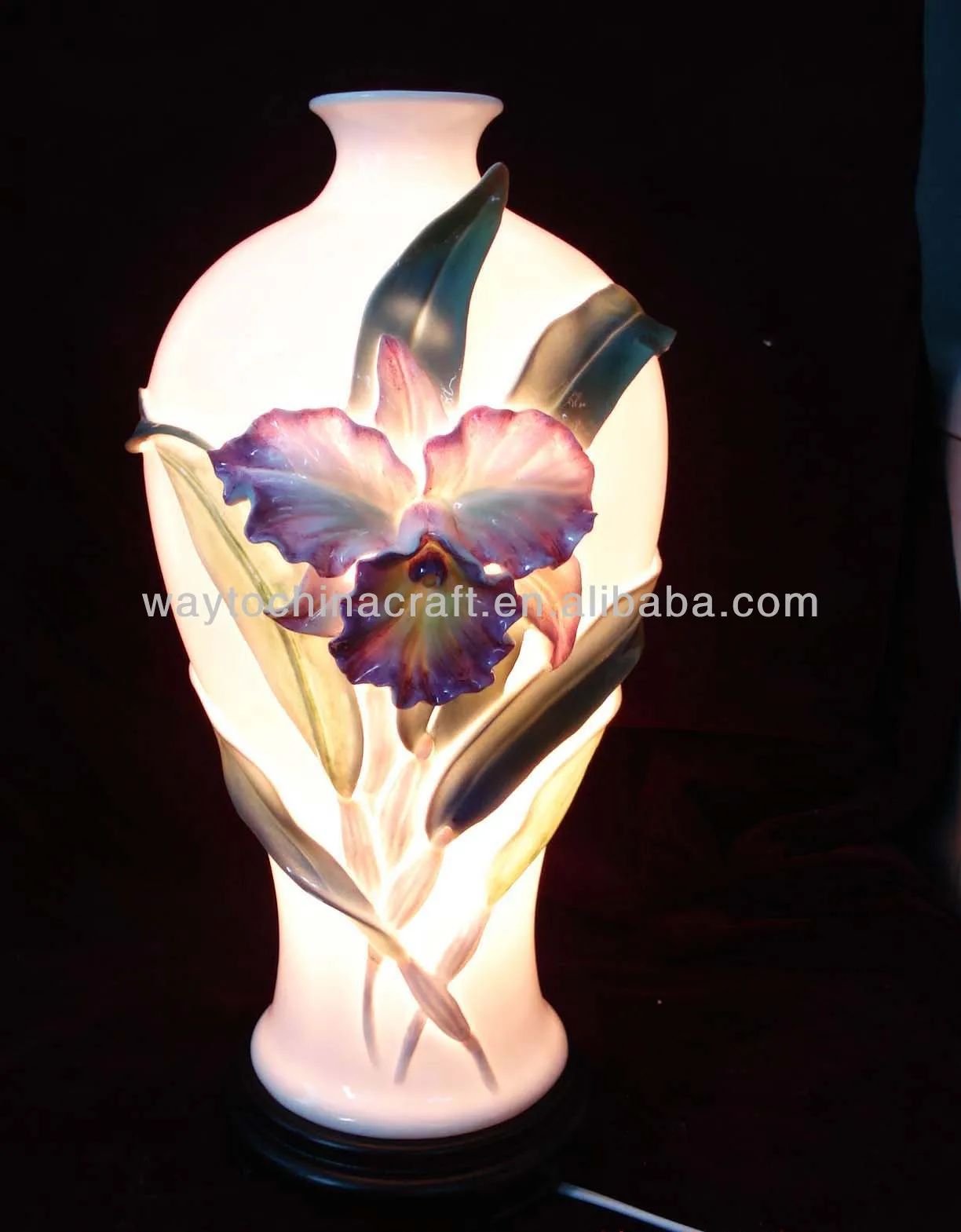 
 Прикроватный столик, фарфоровые лампы с цветочным дизайном для спальни  