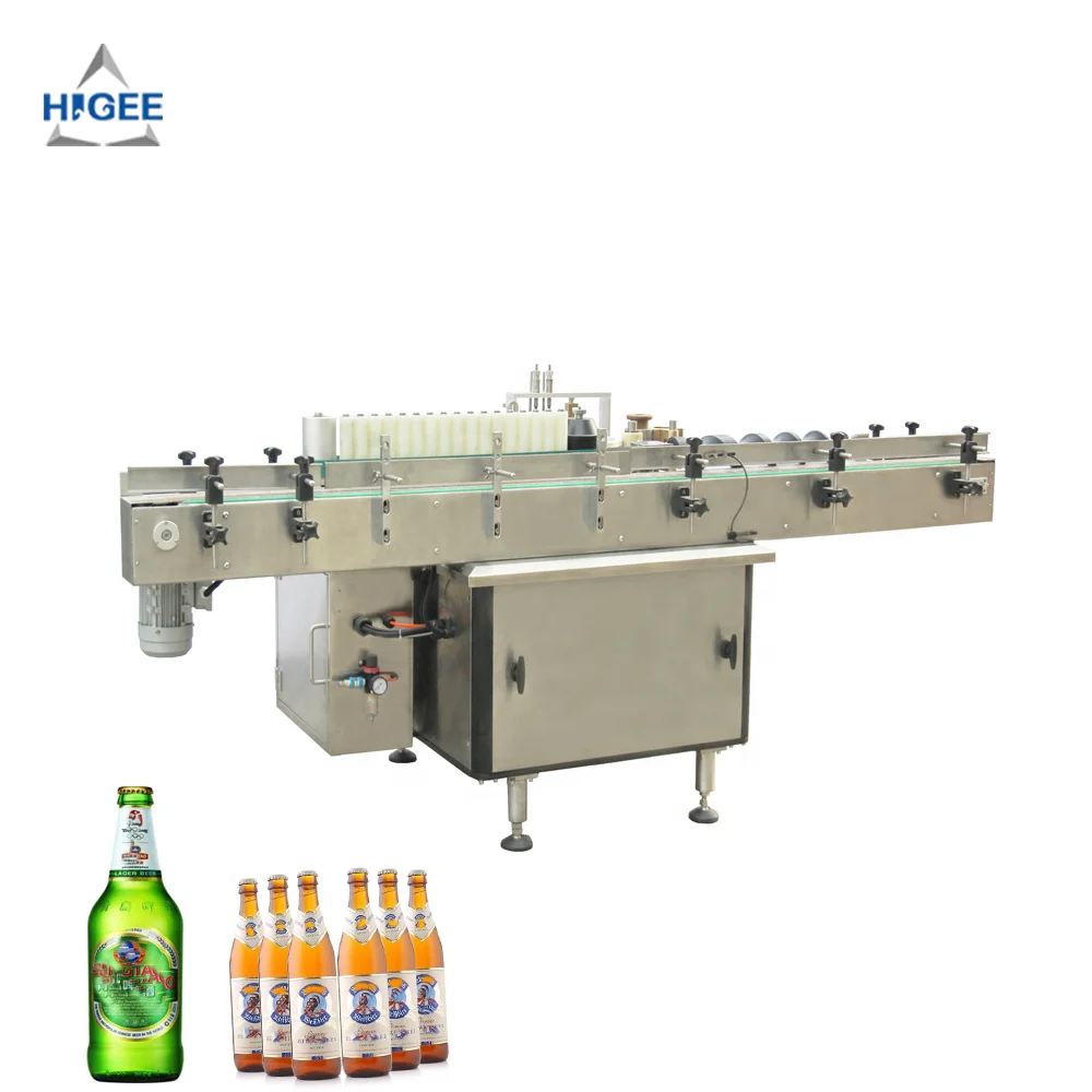 Automatic cold wet glue labeling machine for glass jar beer wine  bottle label applicator for aluminum can with paste labeling