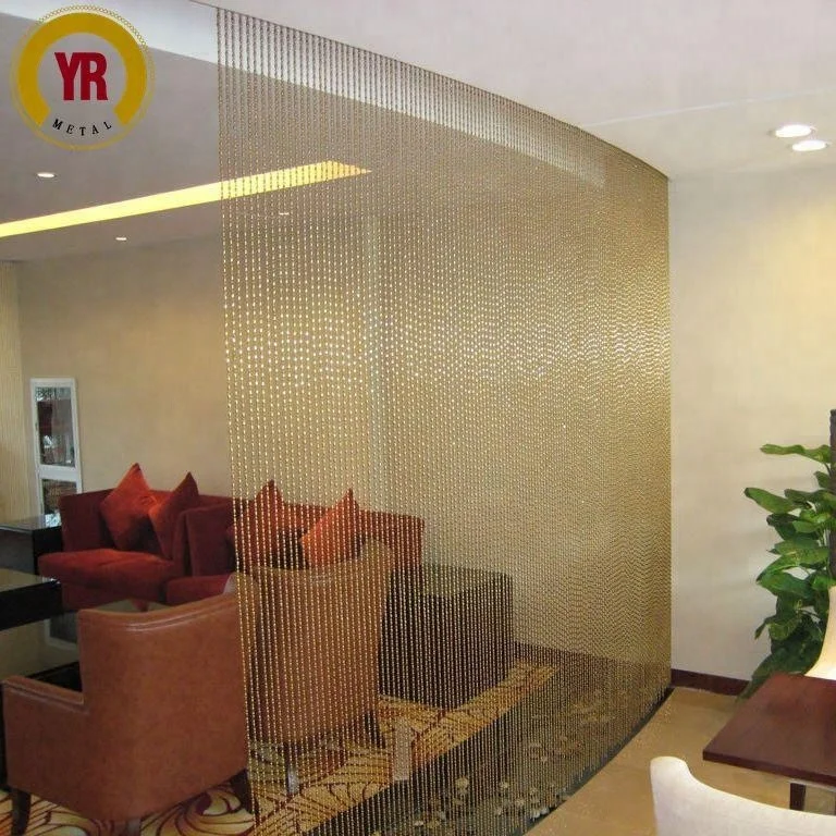 wholesale hotel restaurant metal bead chain curtain screens room dividers