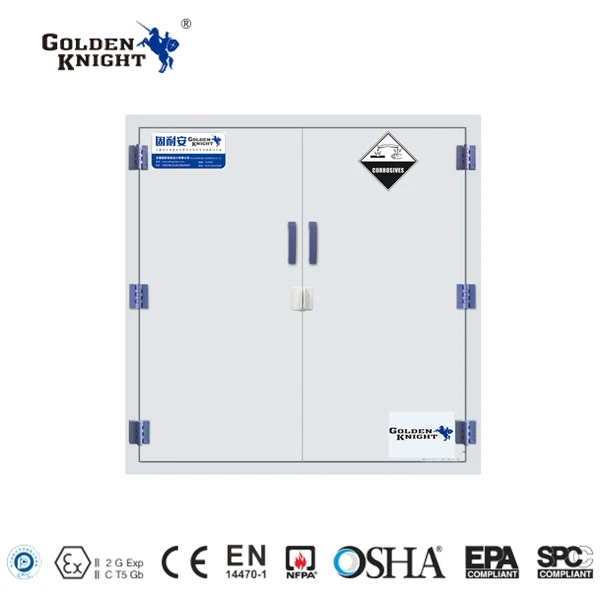 Golden Knight Chemistry safety storage cabinet for laboratory apparatus made in WUXI, PP acid storage cabinet used in laboratory
