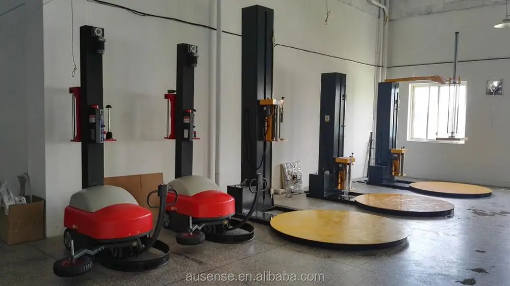 Automatic Self Propelled Mobile Robotic Pallet Stretch Wrap Robot Wrapping Machine