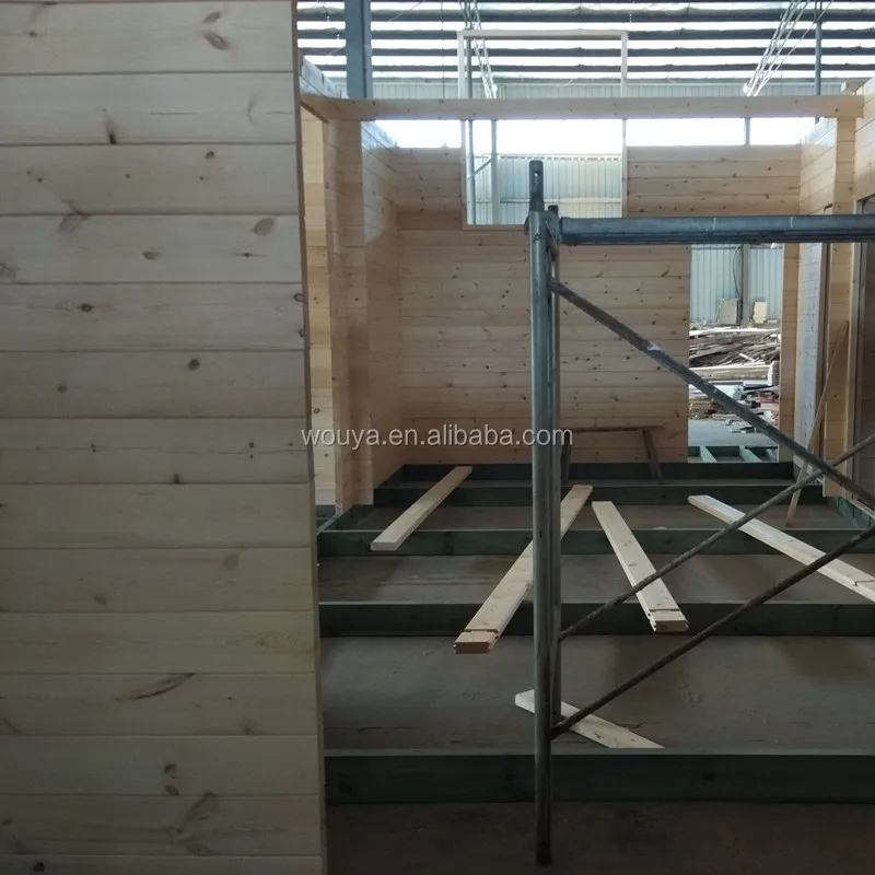 wooden house club red large room kit log homes prefab chalet foldable russian pine real estate