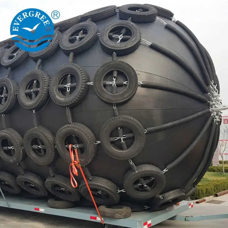 
80kpa pneumatic rubber marine fender with used aircraft tire 