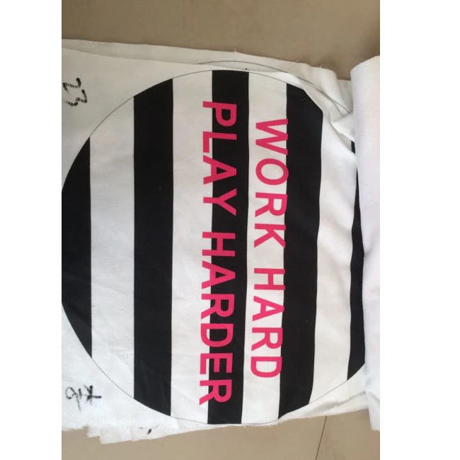 printed black and white stripe towels for hotel