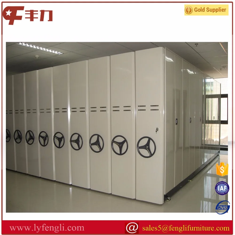 Professional Archives Mechanical Mobile Shelving Filing System
