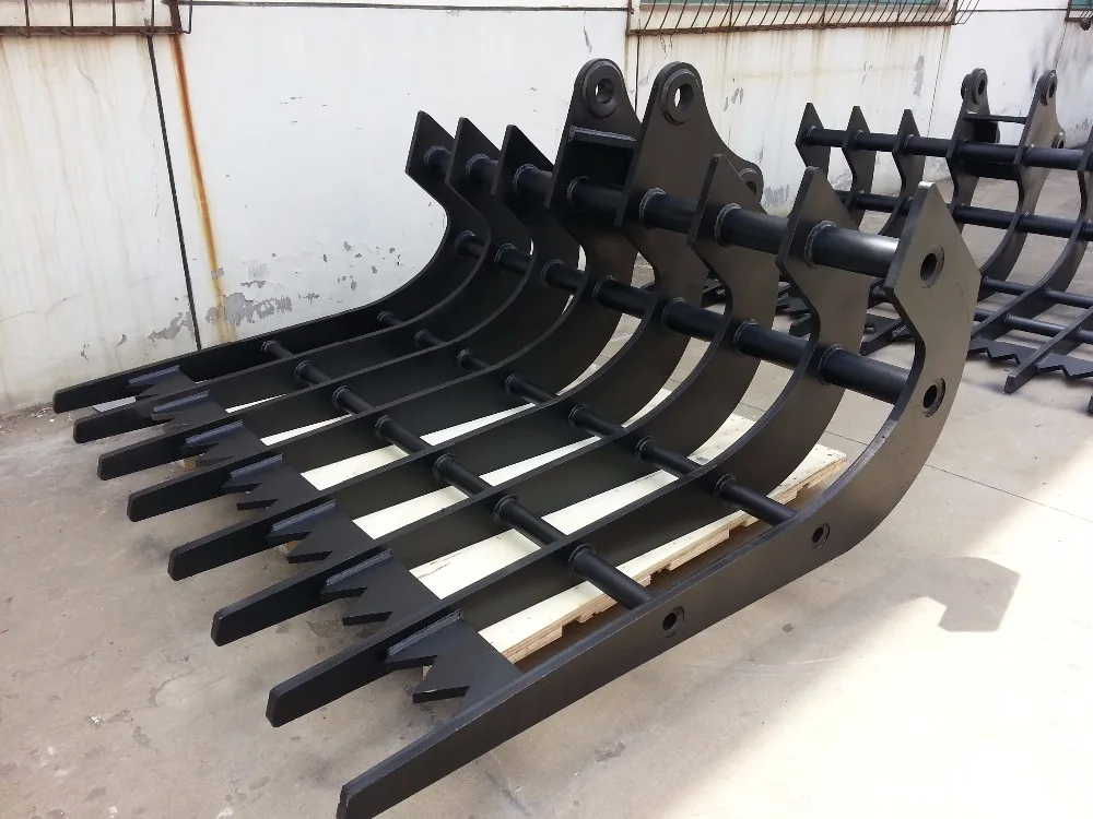 Customized Excavator Attachments Tilt land Root Rake