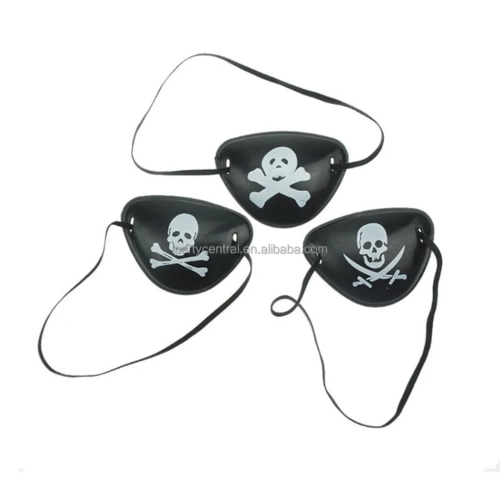 Funny halloween costume decorations Cylops eye blinders black plastic pirate eye patch LP
