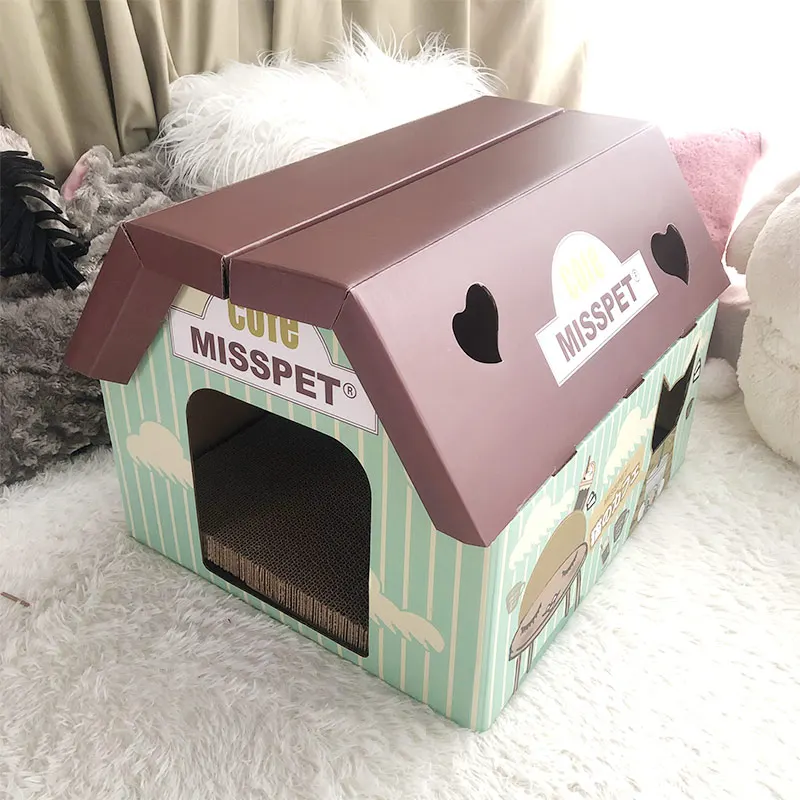 Kitty House Lovely Style Cat scratcher playing lounge cat toy accessories