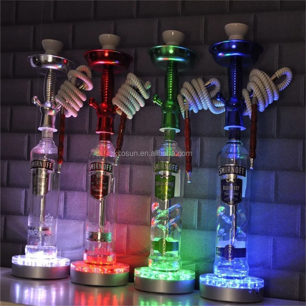 Party Decoration  3AAA Battery Powered RGB Multi-colors Remote Controlled LED Light Base Smoking Shisha Hookah Bar Lighting
