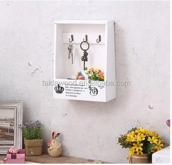 home decoration Eur style wall hanging wooden key holder box