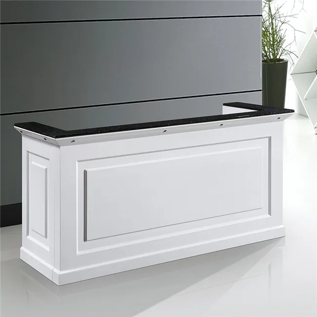 office furniture front luxury desk counter modern white reception desk
