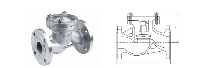 lift check valve,flange end RF,PN16,DN80,stainless steel material