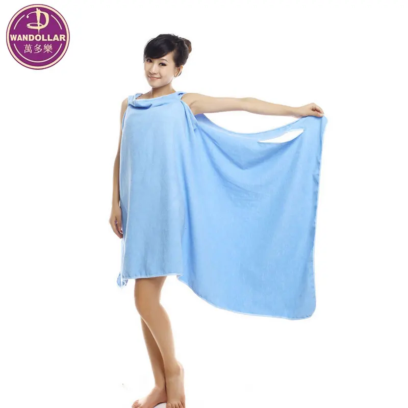 Factory Wholesales Super Absorbent Microfiber Wear Bath Beach Lady Sling Towel Body Wrap Spa Towel