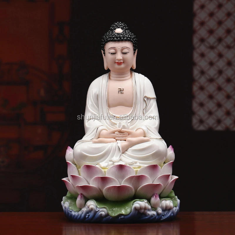 Sitting Style Wholesale Religious Crafts Statue Porcelain Figurine Ceramic Laughing Buddha