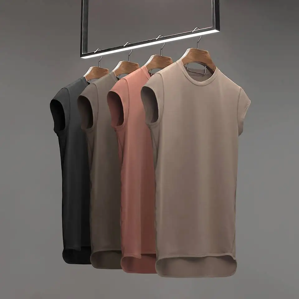 
plain black t shirt 100% combed cotton gym wear men muscle wear hip hop clothing 