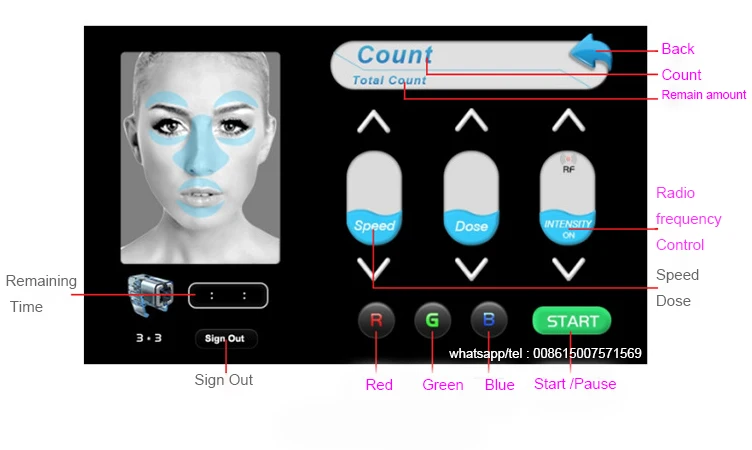 A-H7 USA mesotherapy gun mesogun meso therapy rejuvenation meso rf needle skin care machine