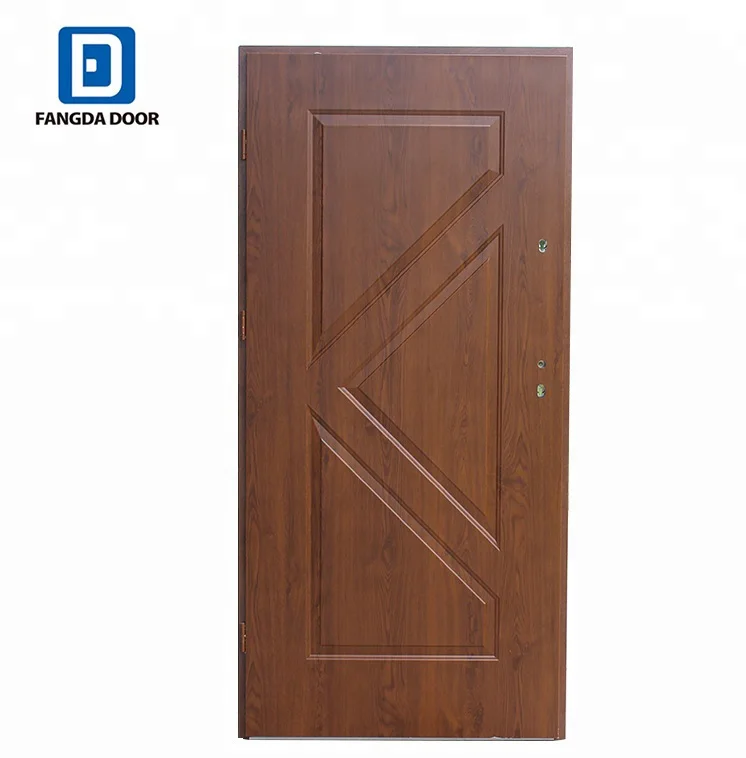 Fangda triangle design exterior security doors metal door hot sale in Poland market