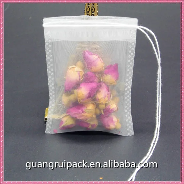 TB0701 пользовательские пустой нейлон чай сумка с drawstring