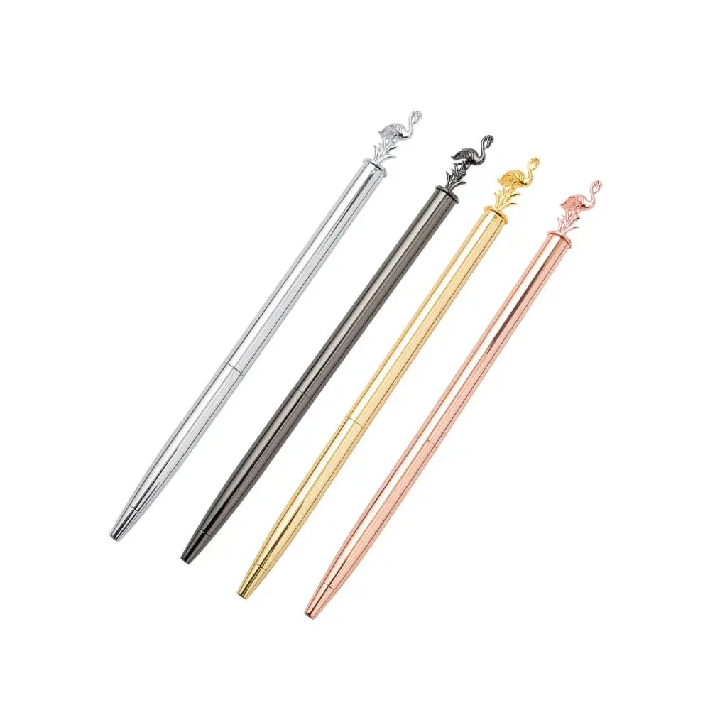 Promotion Gift with Custom Logo Hot Seller Ins Bird Fashion and Cute Flamingo Top Bird Metal Ballpoint Pen