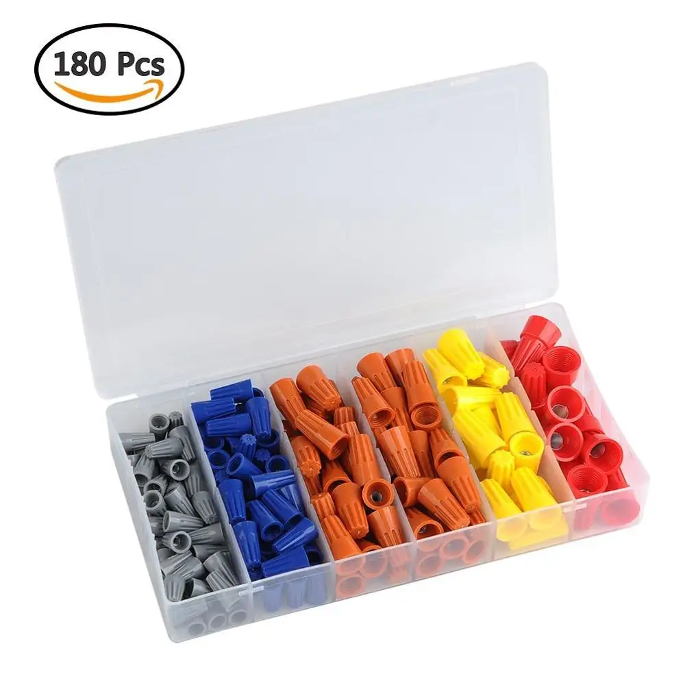 Electrical Screw Wire Connectors Terminals,with Spring Insert Twist Nuts  Connection Assortment box