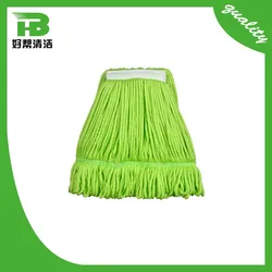 colorful polyester wet mop refill wax mop industrial mop head