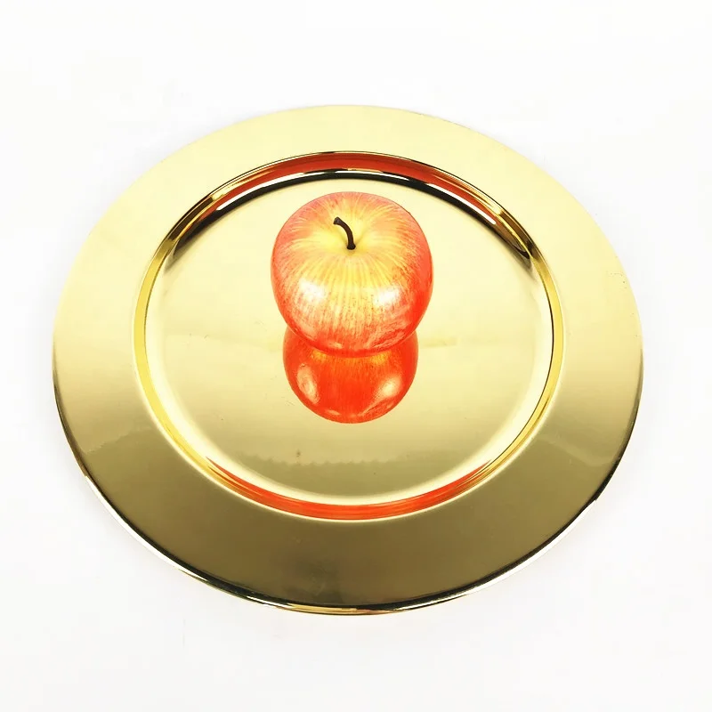 Hot sales China wholesale wedding decoration 13inch  gold charger plates