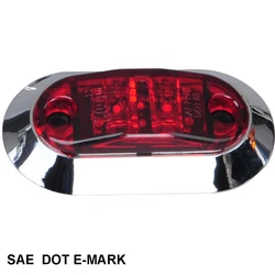 2.6 inch x1 inch LED Marker Light & Clearance Light, Surface Mount 12v truck marker lights