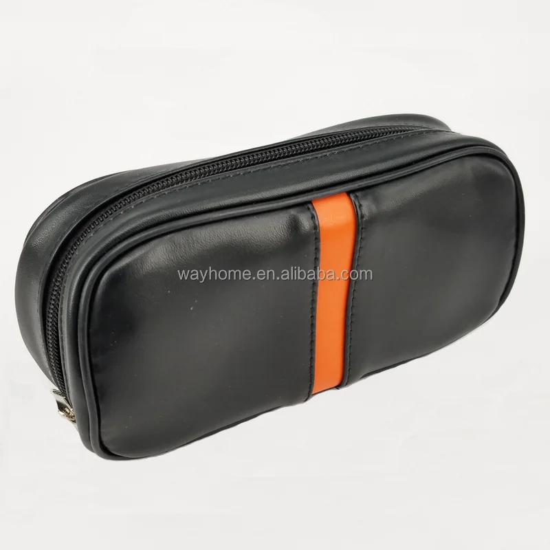 2 in 1 set PU Leather bag Portable tobacco bag pouch smoking pipe tools bag  with zipper  TB-004V