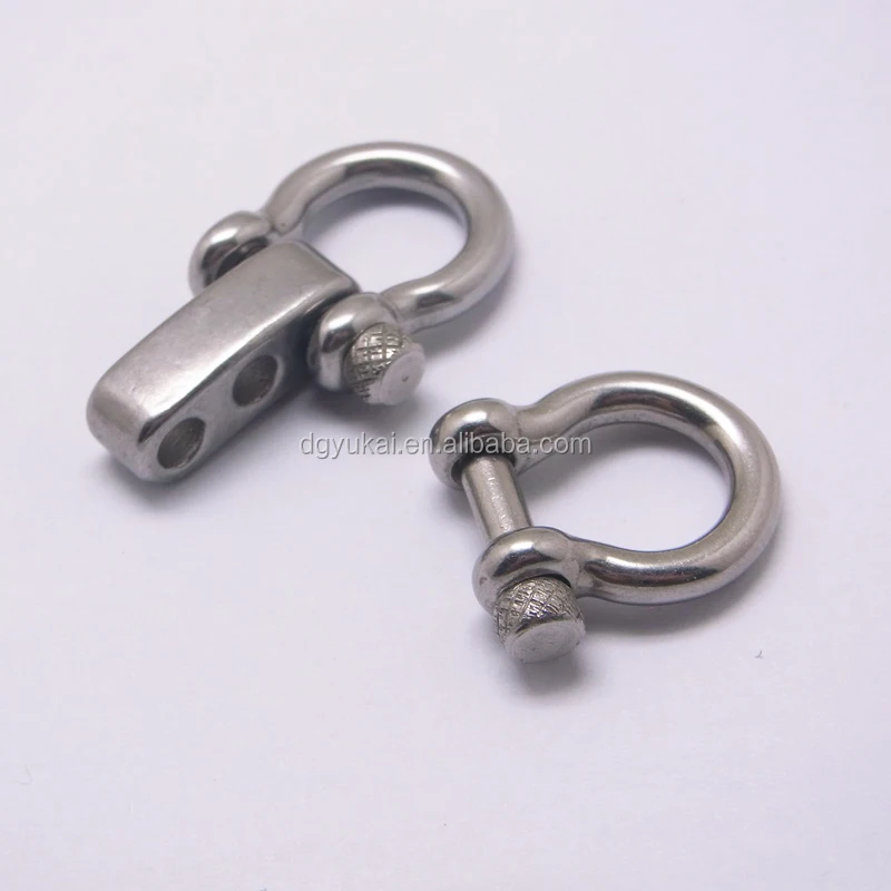 Yukai stainless steel omega shackle/paracord bracelet bow shackle/screw pin bow shackle