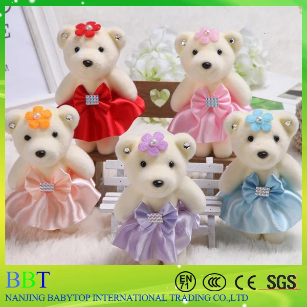 Bag PP Cotton Kid Toys Plush Doll Mini Small Teddy Bear Flower Bouquets Bear For Wedding For Gift