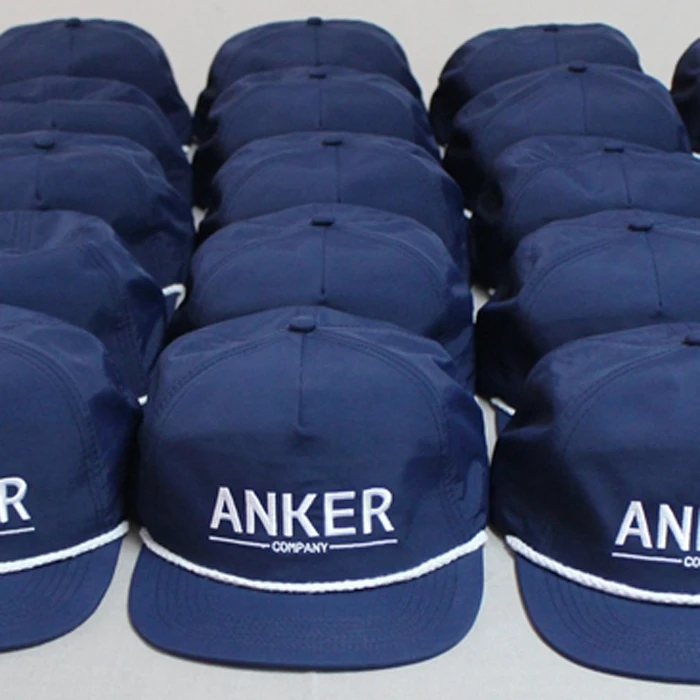 
Design rope hat, Custom logo nylon cap, Unstructured snapbacks 