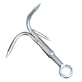 Stainless Steel Rock Climbing Hooks Outdoor Mountaineering Climbing Claw Grapple Hook Travel Kit for Survival Escape