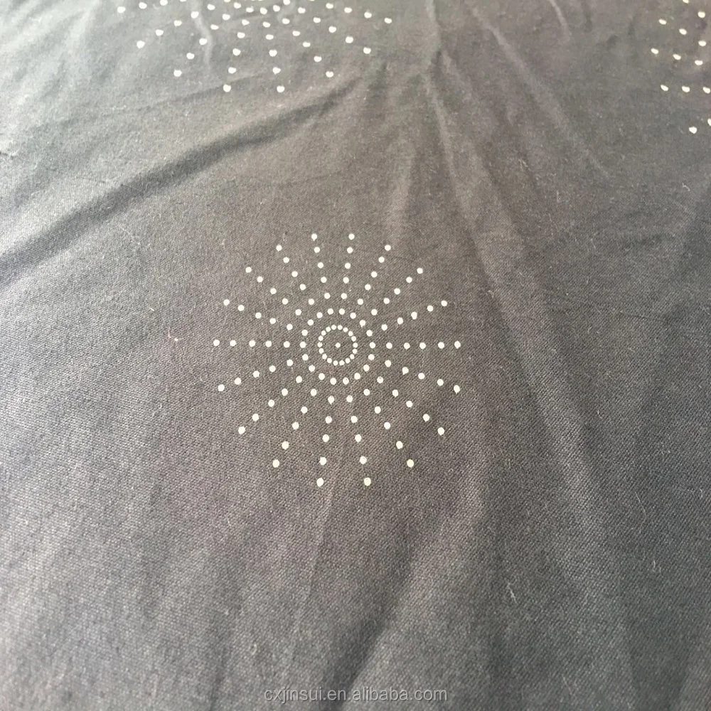 100% polyester dyed silver printed fabric for hometextile