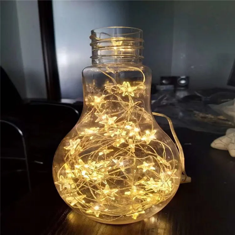 
Wedding / indoor and outdoor decoration led copper wire star lamp string 
