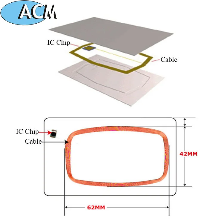 I-CODE SLIX 13.56 МГЦ rfid-карты offwhite 0.8 мм пустой смарт-карты RFID