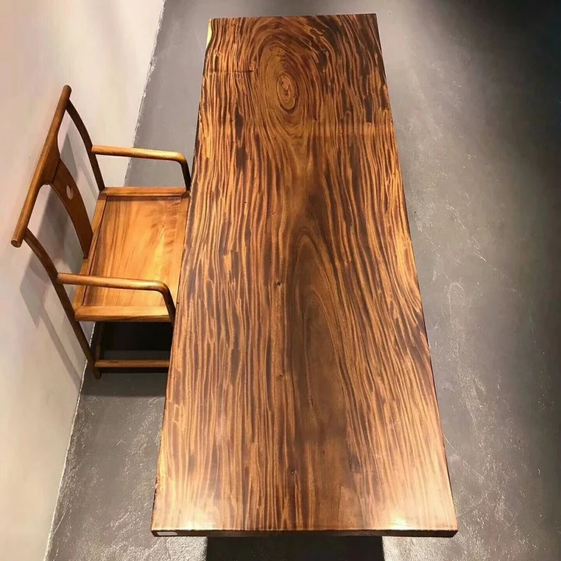 1.2 Meter Length Walnut Solid Big Slab Wood Dining Table