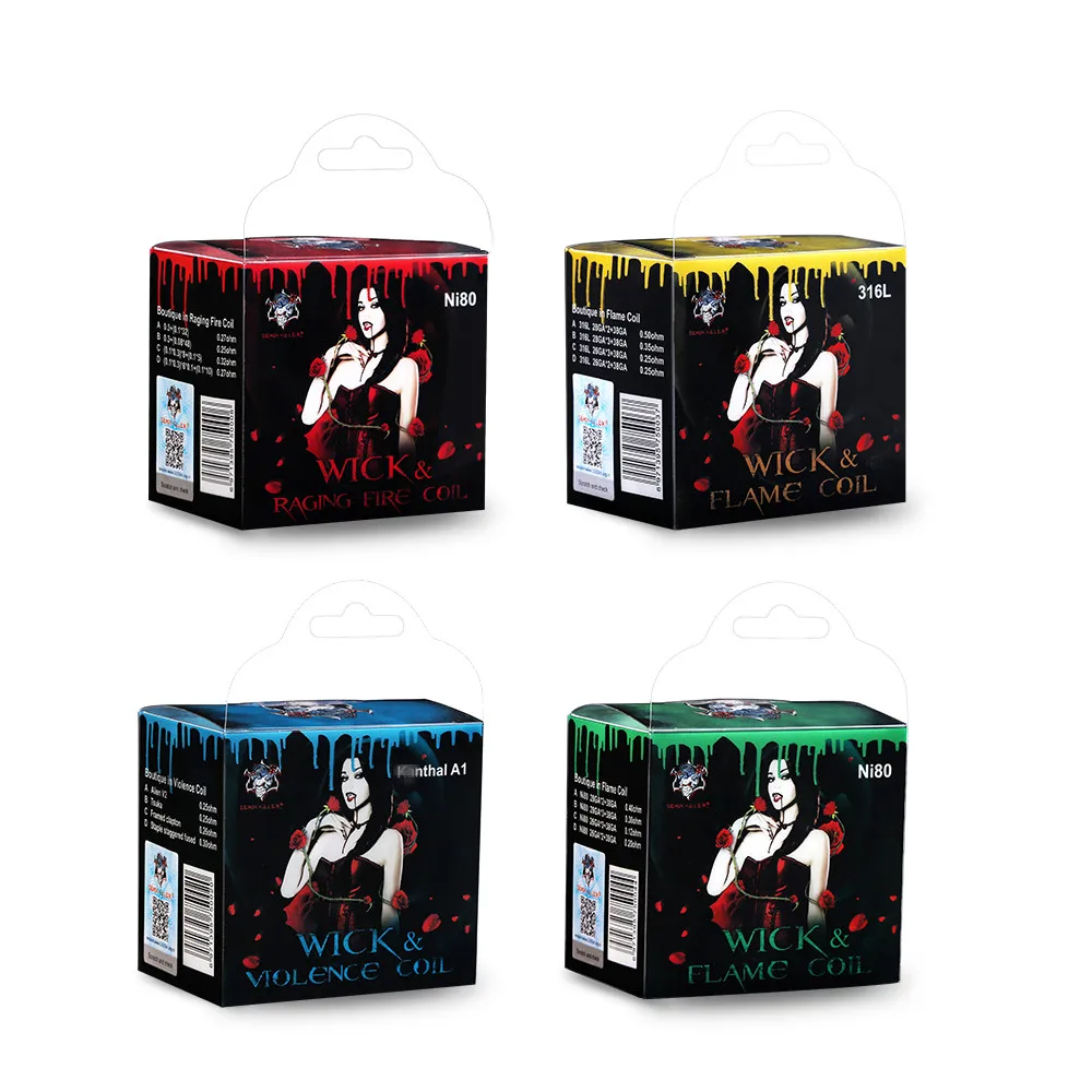 Greenpace wholesale NI80 SS316L wire Alien v2 Tsuka Framed calpton staple staggered Demon killer Vape coil vape mat