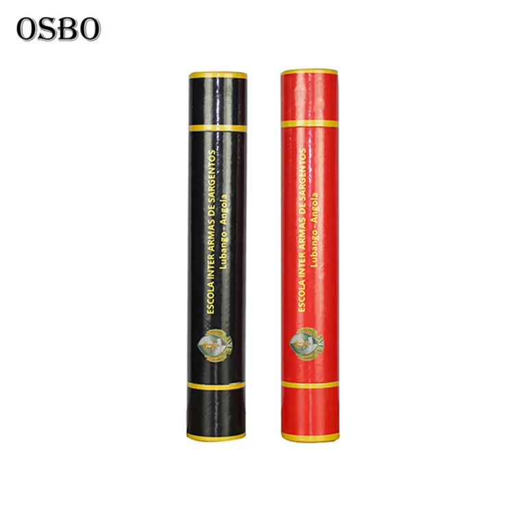 Yellow Paper Certificate Scroll Holder Diploma Cylinder Tube For Graduation