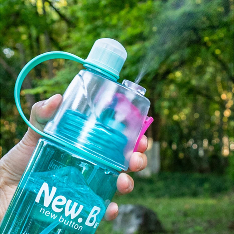 400ml 600ml mist spray water bottle plastic water bottle sport water bottle