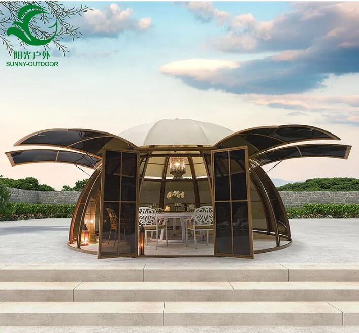 New Product Patio Gazebo Polyester Fabric Used PC board  Cover Tent  For Swimming