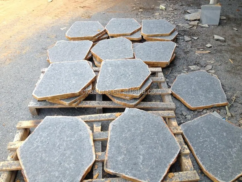 
excellent outdoor natural garden basalt stepping stone,black basalt paver for garden,basalto,basalte 